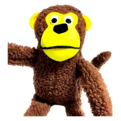 Brinquedo Mordedor Pelúcia Macaco Grande Com Apito - Imagem 3